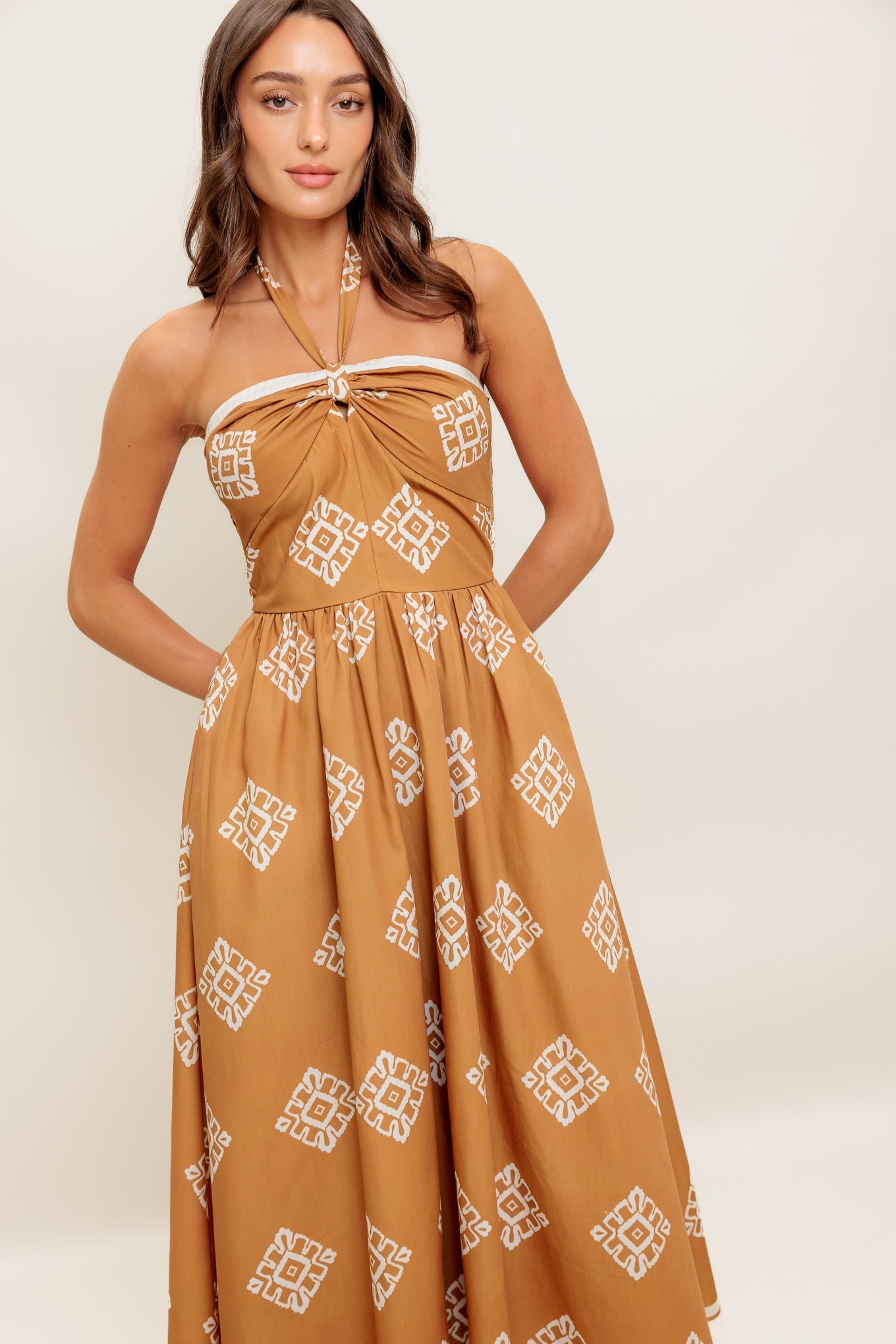 OASIS STORY WOVEN MIDI DRESS Flying Tomato
